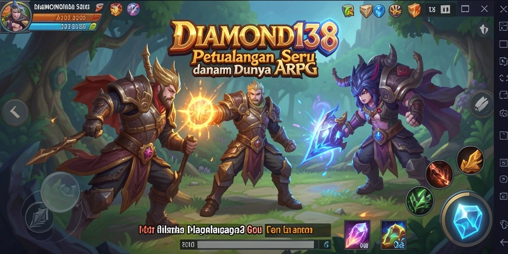 Screenshot gameplay DIAMOND138 menampilkan aksi seru dalam pertarungan ARPG.