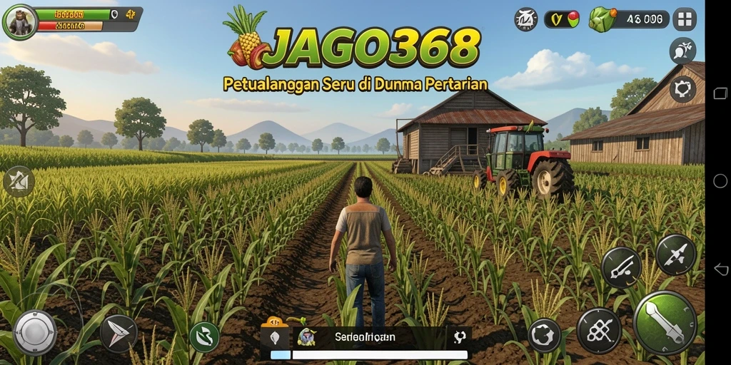 Tampilan gameplay <strong>JAGO368</strong> yang menampilkan kebun yang indah.