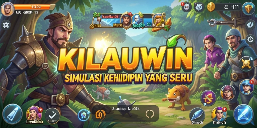 Screenshot gameplay KILAUWIN yang menunjukkan interaksi karakter yang dinamis.