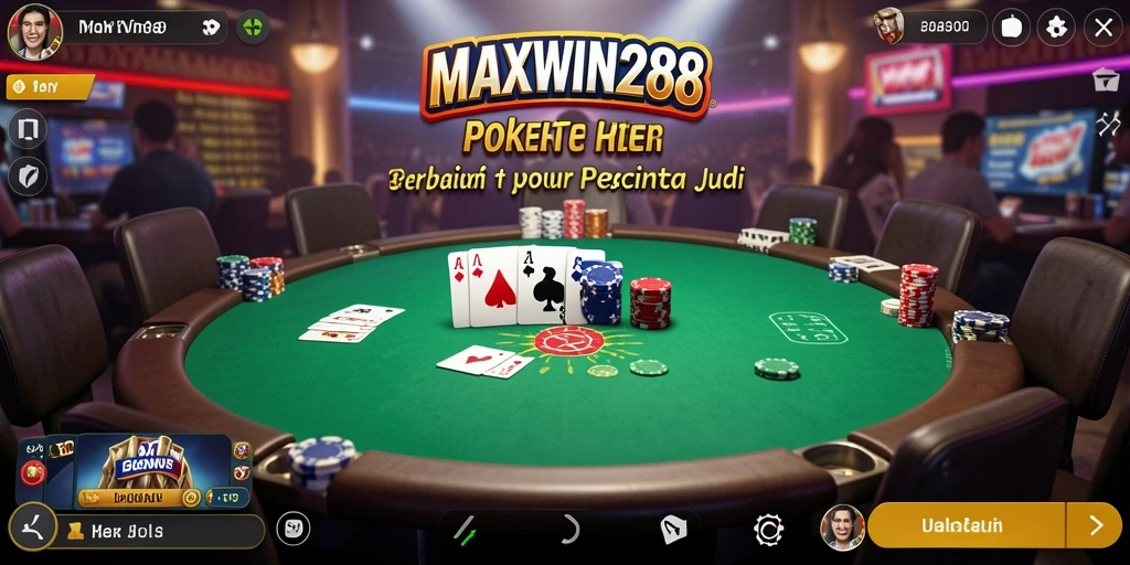 Tangkapan layar gameplay Poker yang menegangkan di MAXWIN288.