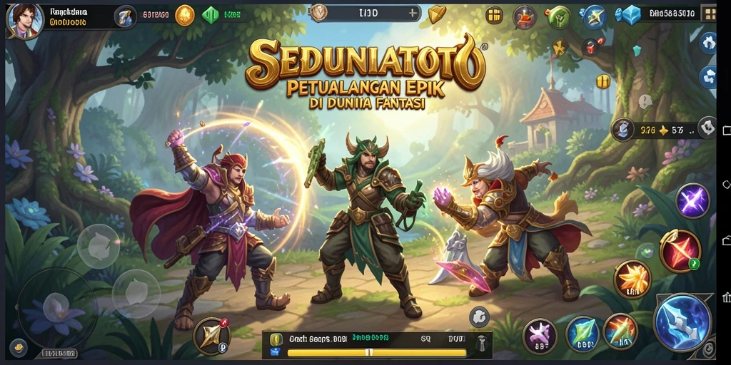 Screenshot SEDUNIATOTO menunjukkan gameplay RPG yang seru dan mendebarkan.