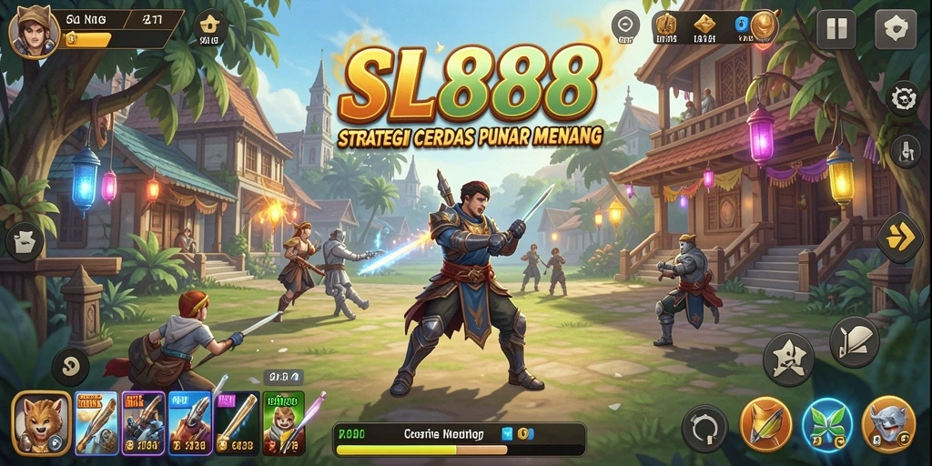 Tampilan gameplay strategi seru SL888 dengan pertarungan yang mendebarkan.